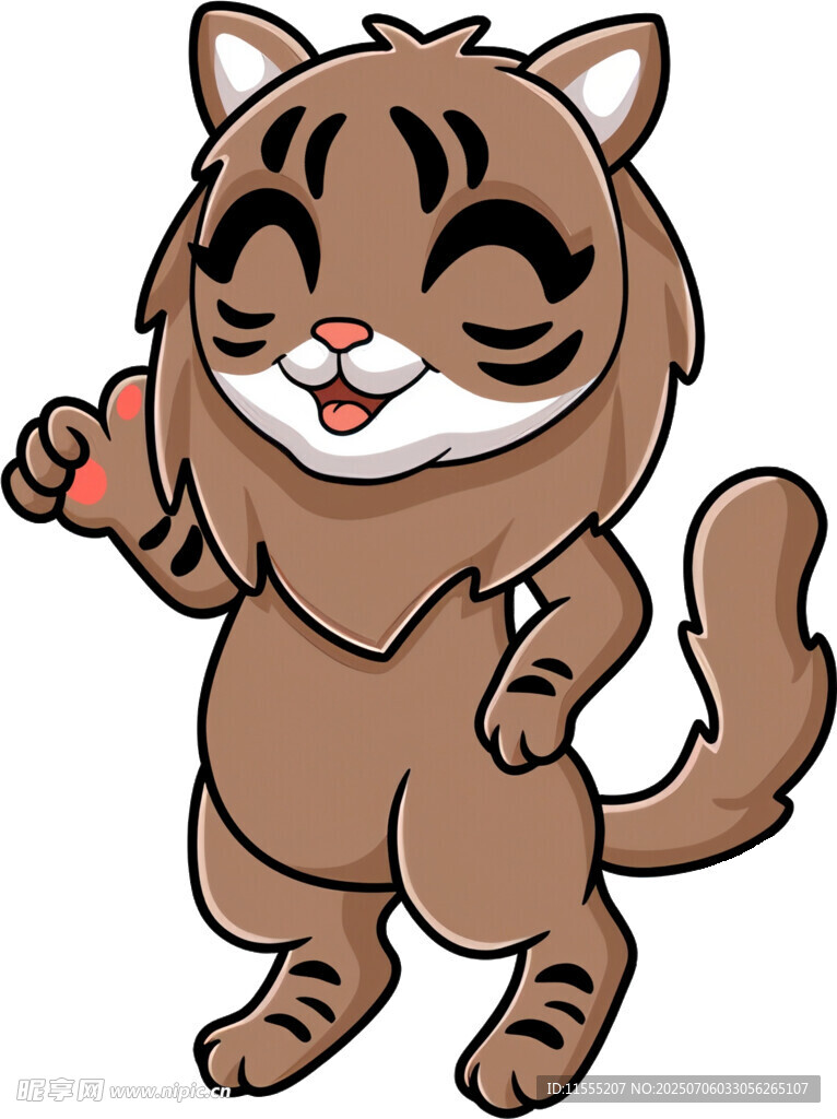 俏皮小老虎卡通形象