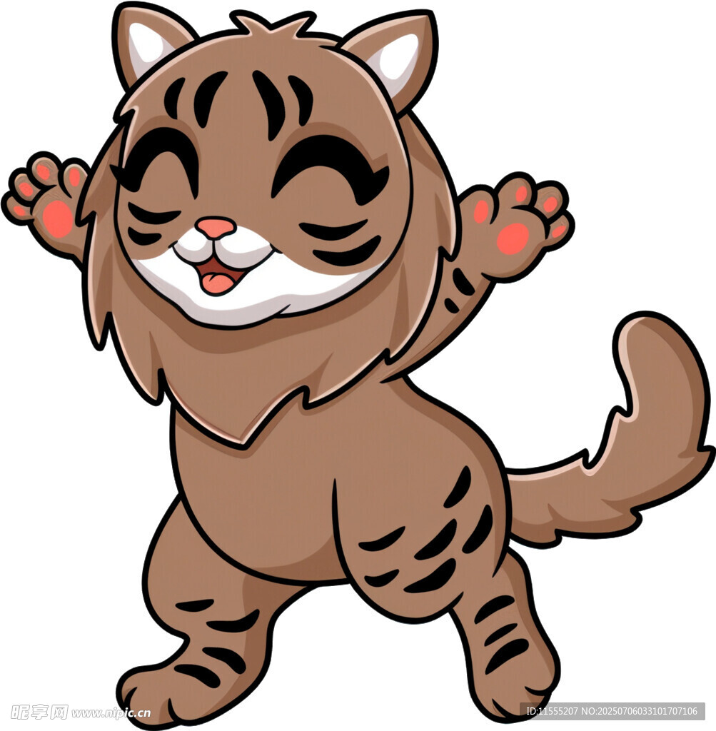 欢快跳舞的小猫咪