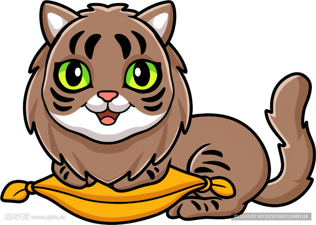 可爱猫咪躺卧在香蕉上