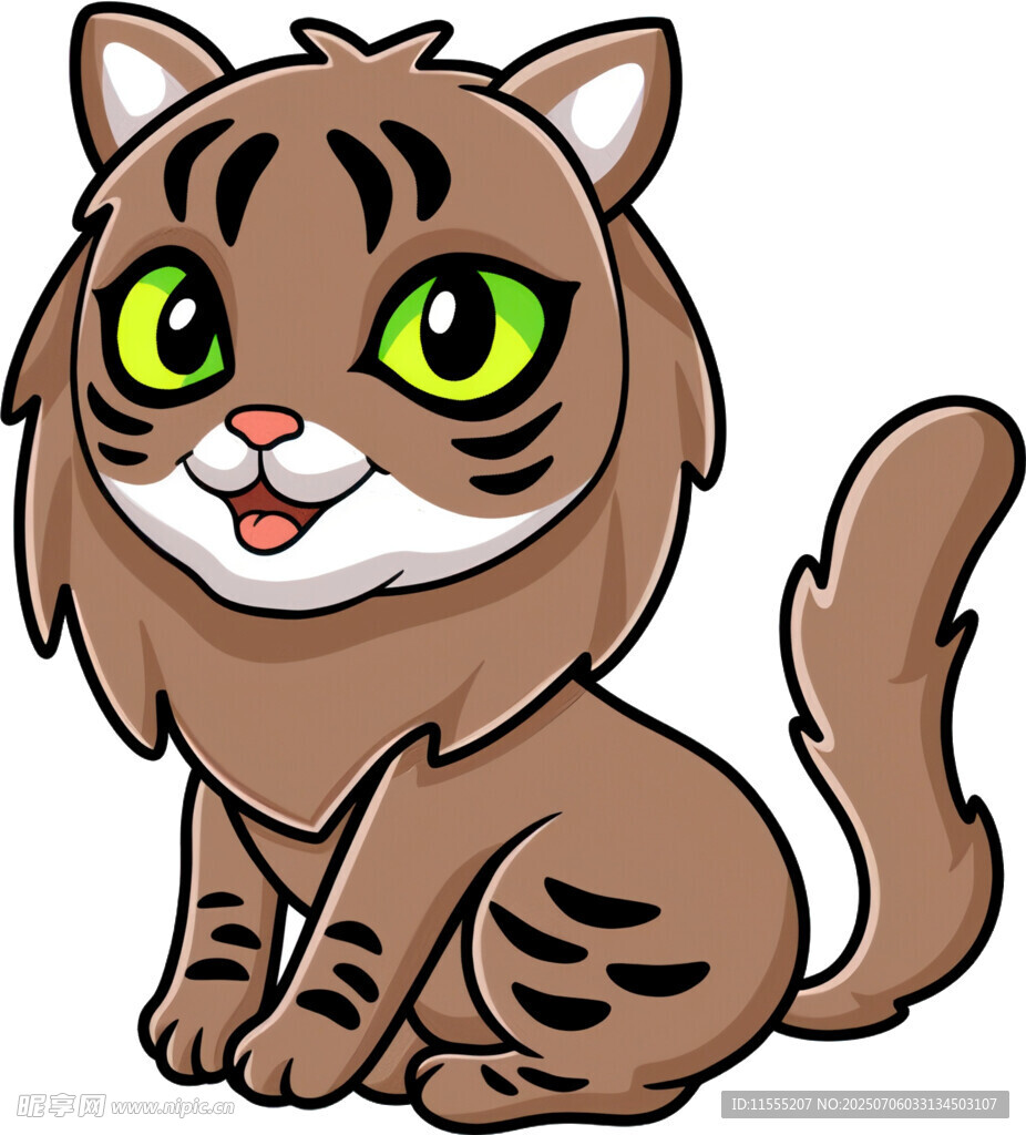 可爱卡通小老虎形象