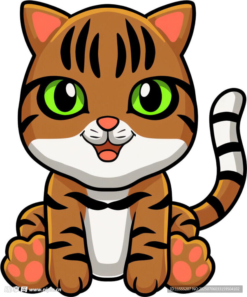 可爱卡通小老虎形象