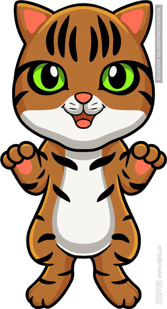 可爱卡通小老虎形象