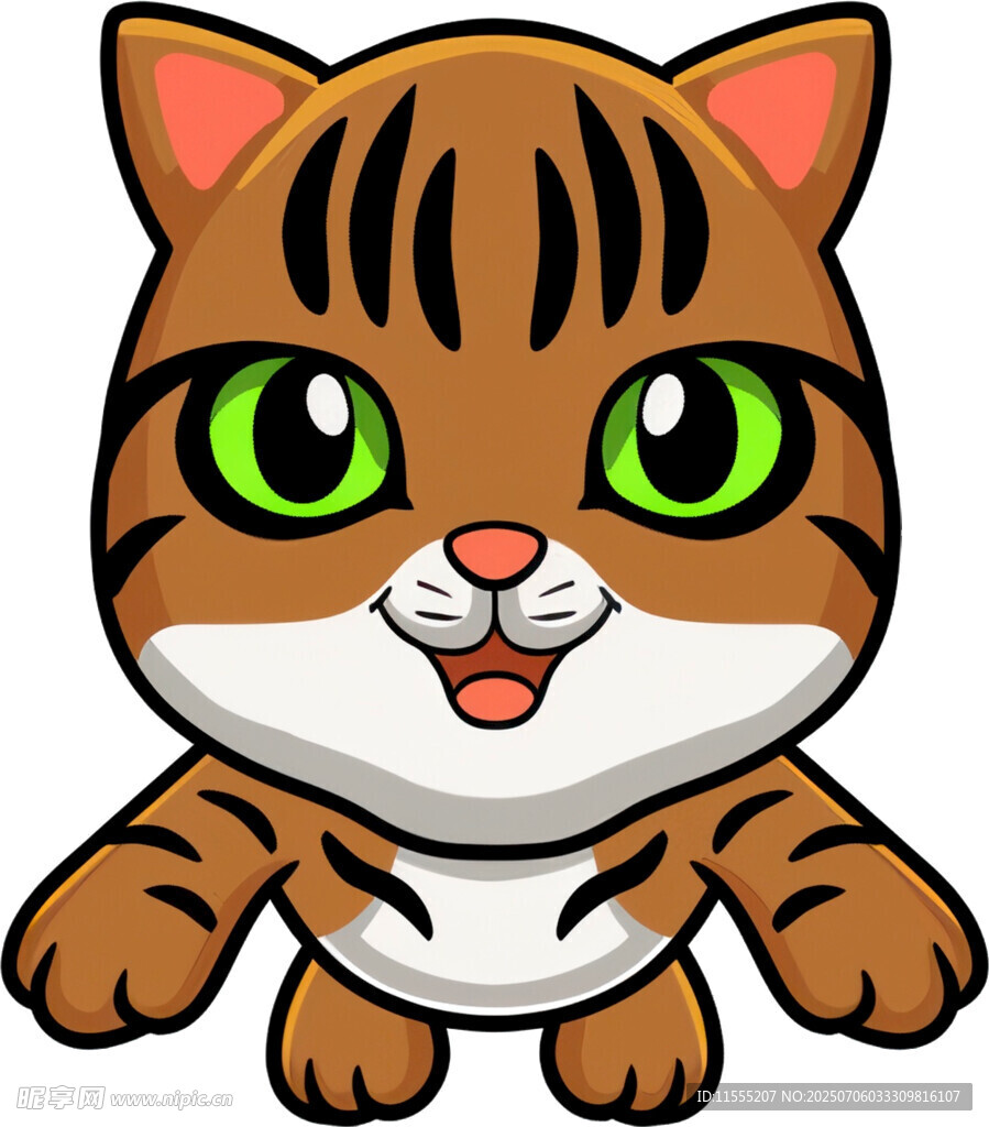 可爱卡通小老虎形象