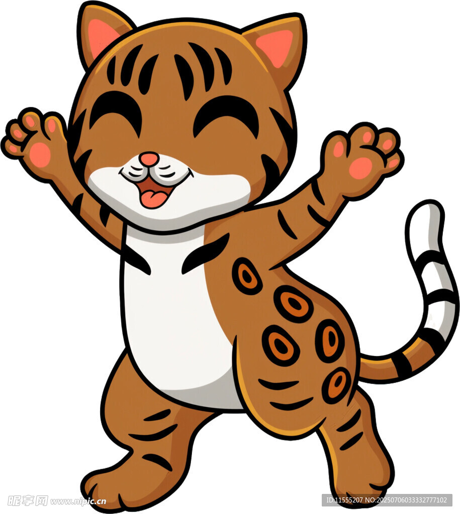 可爱小老虎欢快起舞