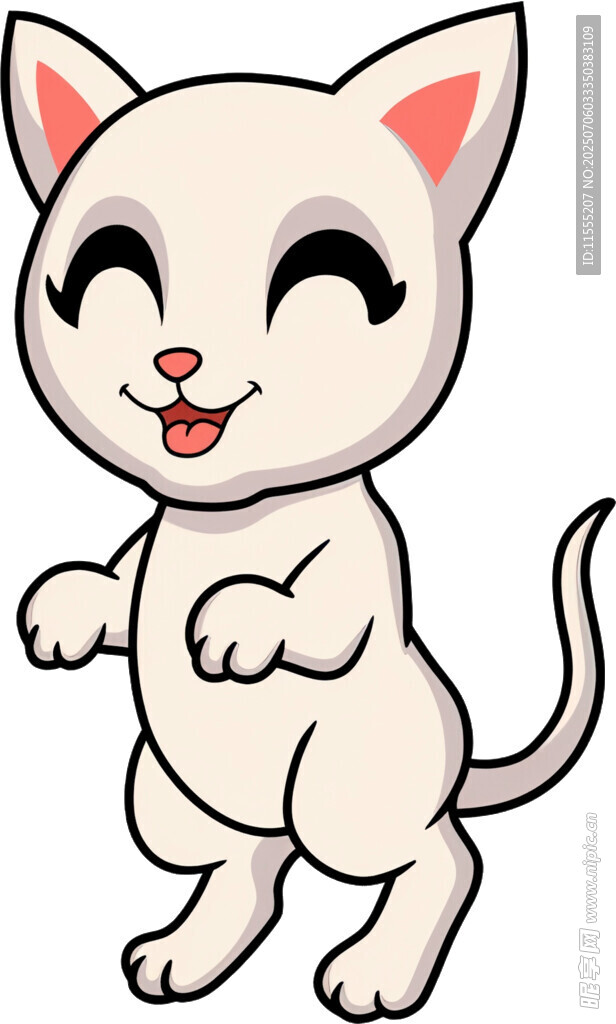 可爱小猫开心站立