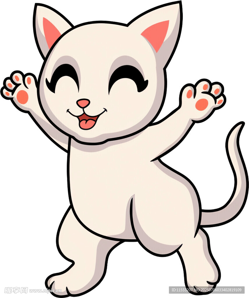 可爱小猫开心舞动