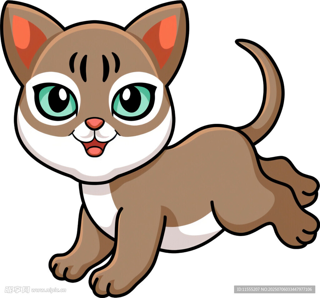 奔跑的可爱小猫