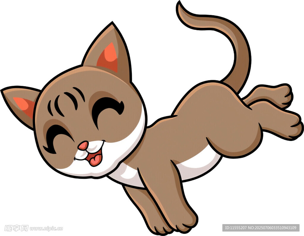 跳跃的可爱小猫