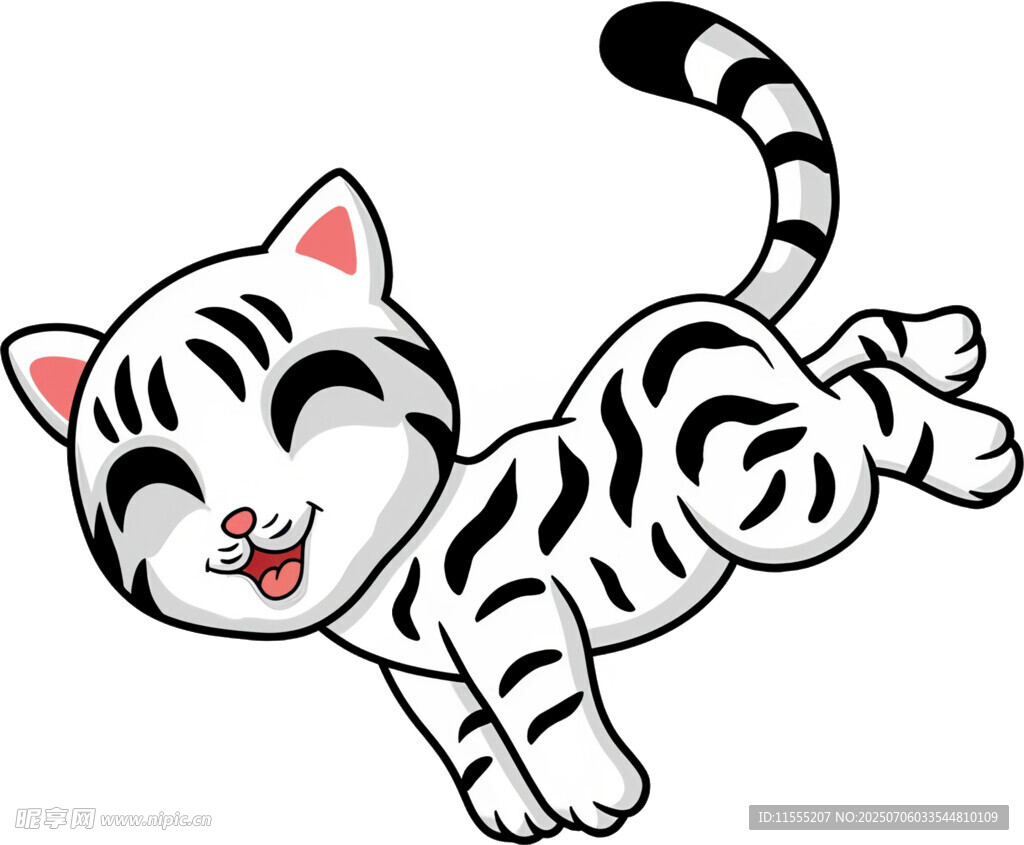 可爱小猫咪欢快奔跑