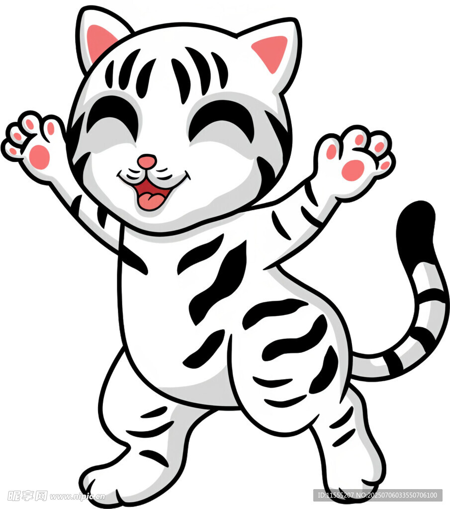 可爱小老虎欢快起舞