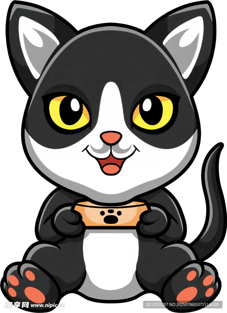 可爱猫咪玩手机