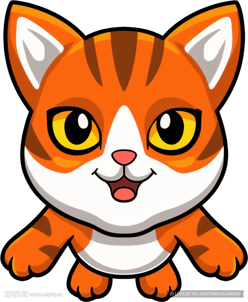 可爱卡通橘猫形象