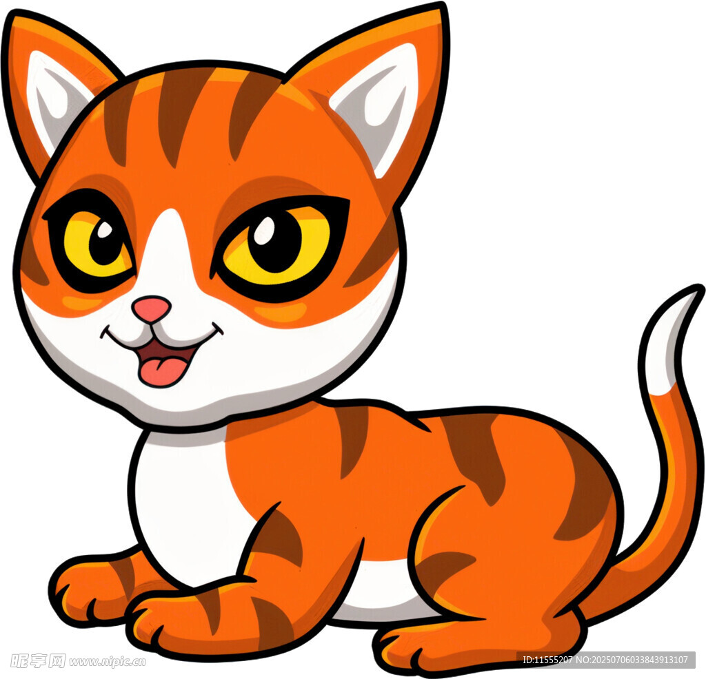 可爱橘猫卡通形象