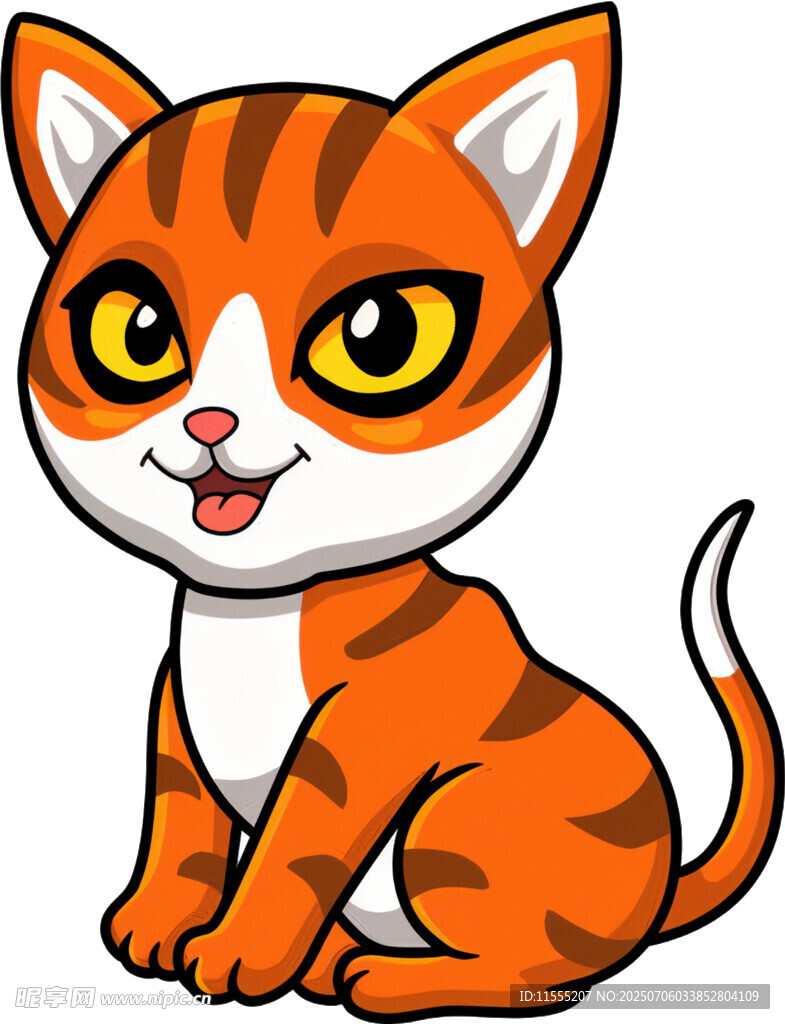 可爱橘猫卡通形象