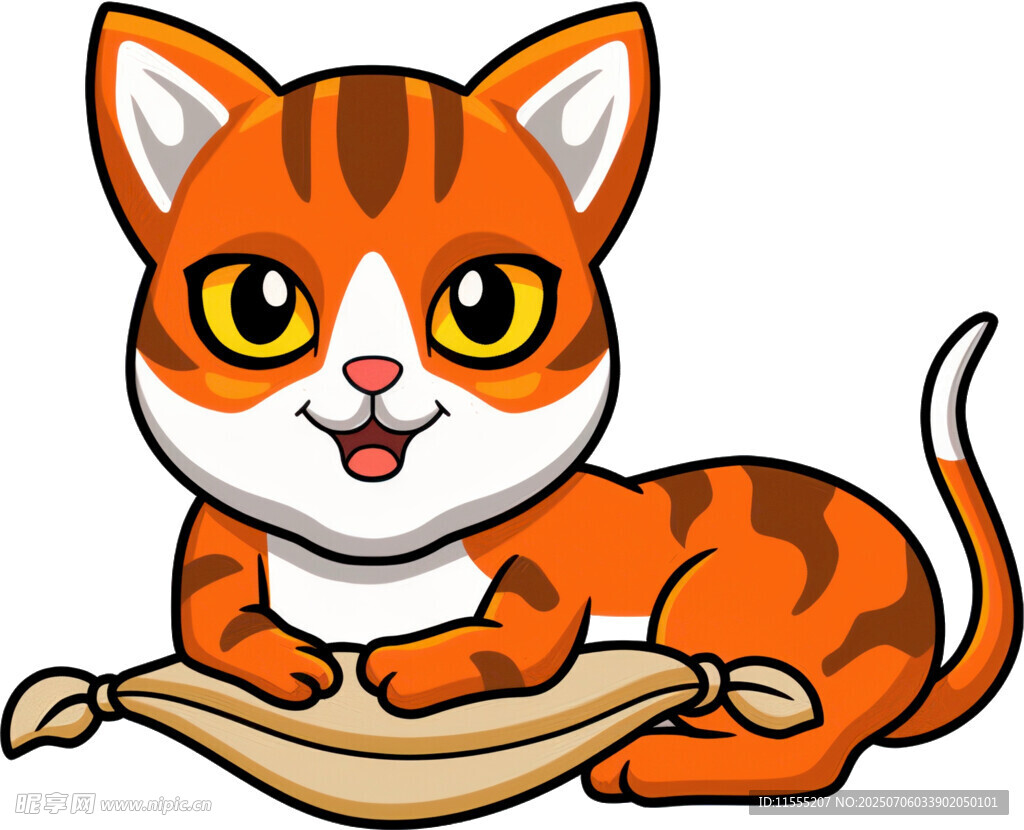 可爱小猫玩绳子