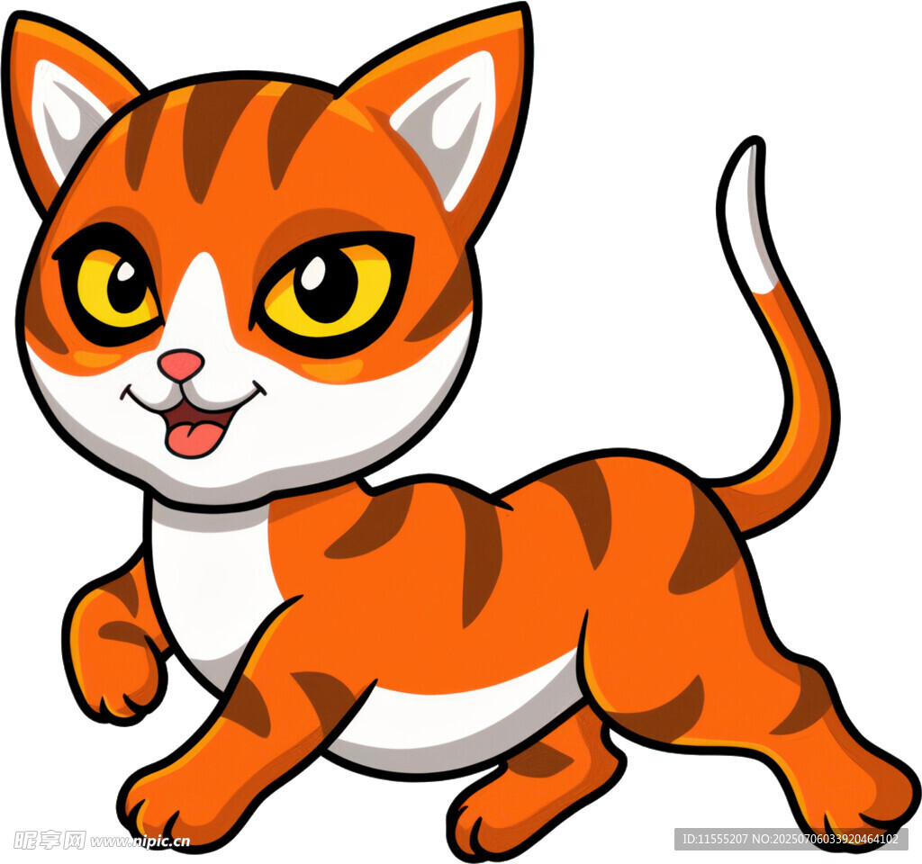 可爱奔跑小猫咪