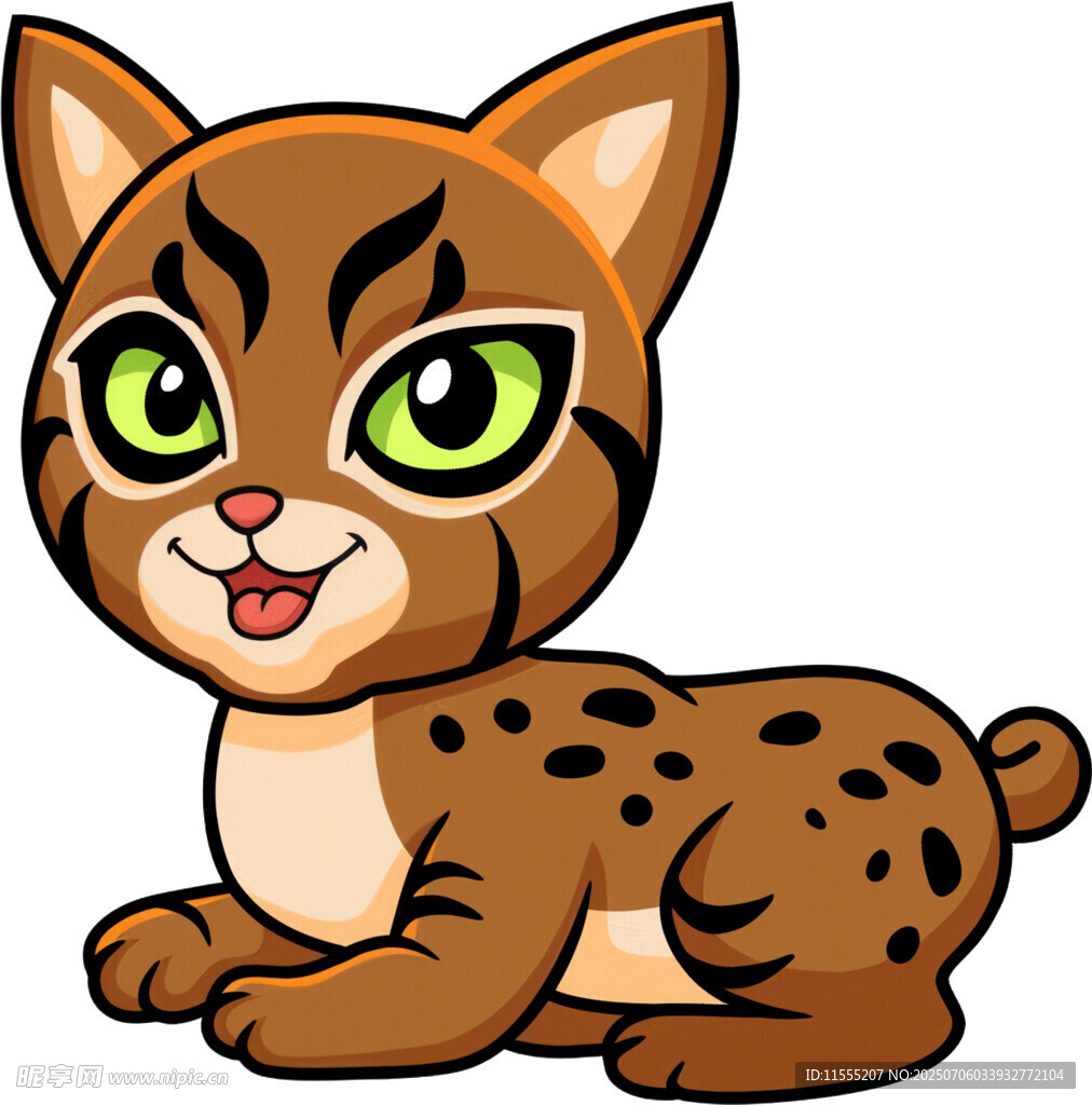 可爱小豹猫卡通形象