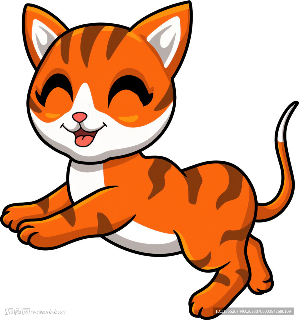 跳跃的可爱小猫咪