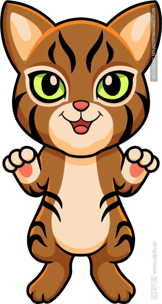 可爱小猫咪摆出俏皮姿势