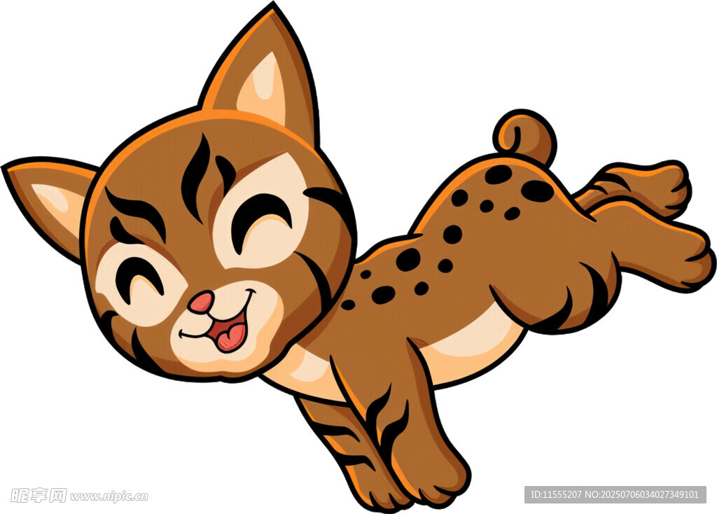 跳跃的可爱小豹猫