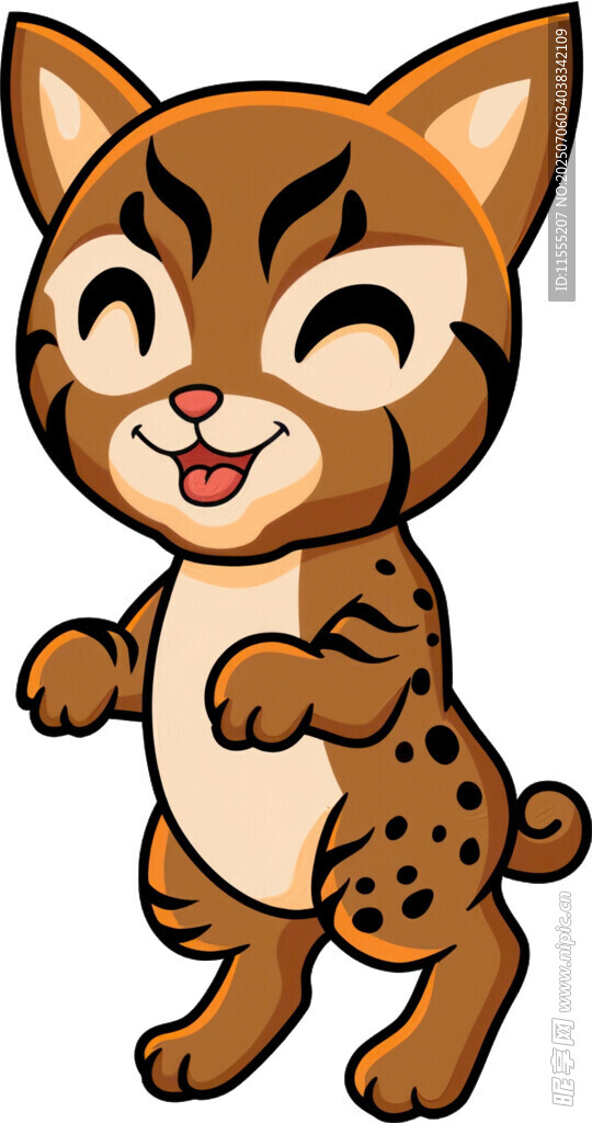 可爱小豹卡通形象