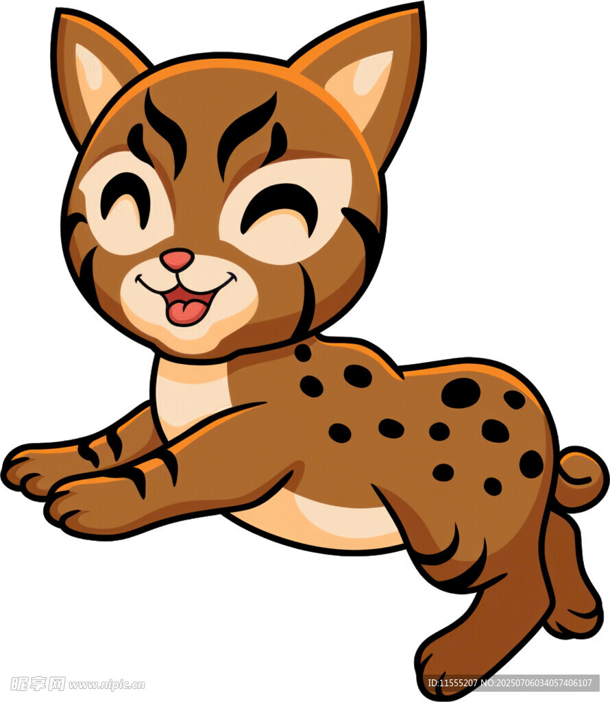 跳跃的可爱小豹猫