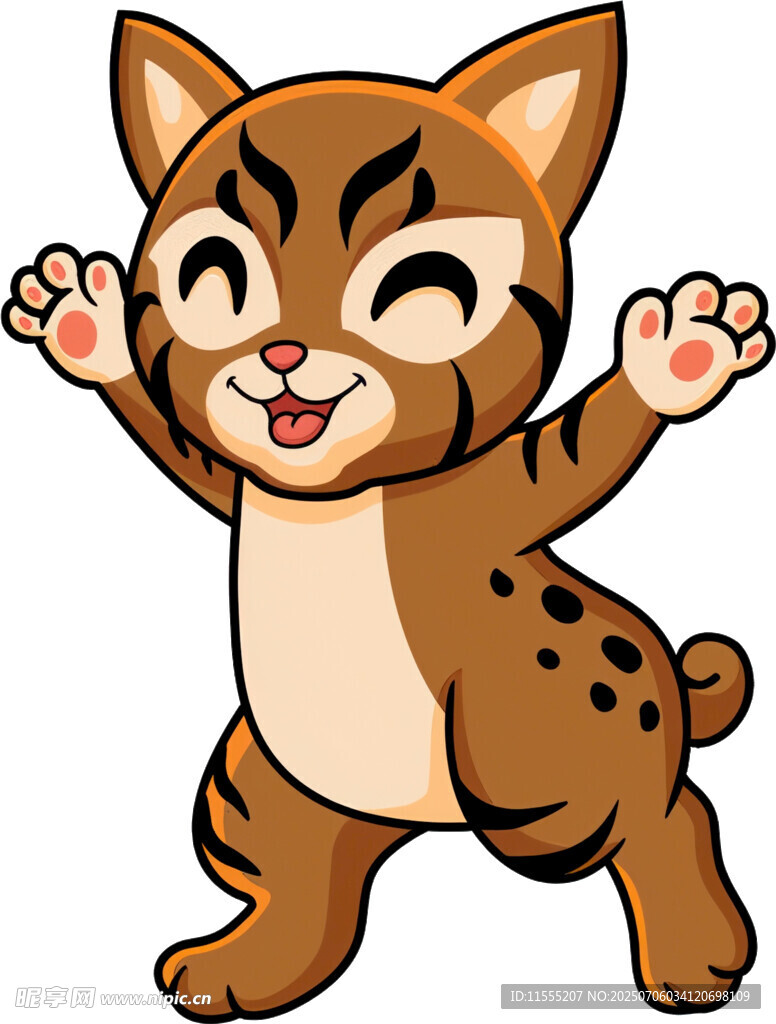 可爱小老虎欢快起舞