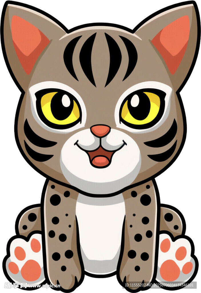 可爱卡通小猫形象