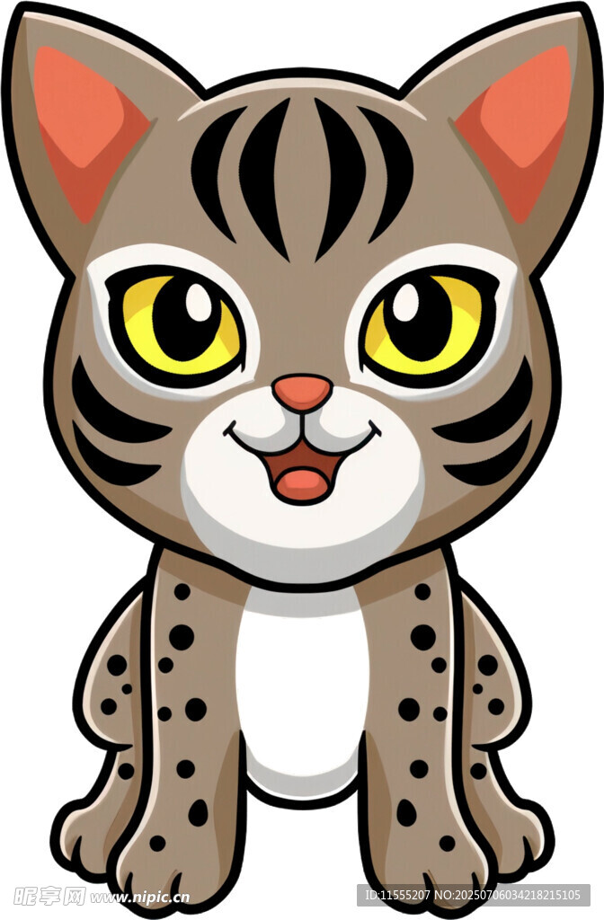 可爱卡通小老虎猫咪形象