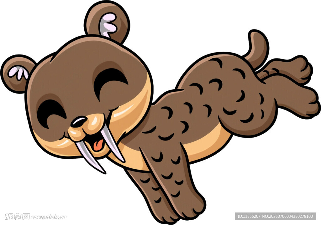 跳跃的卡通小熊