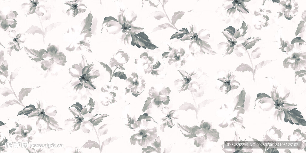 水墨花卉图案背景