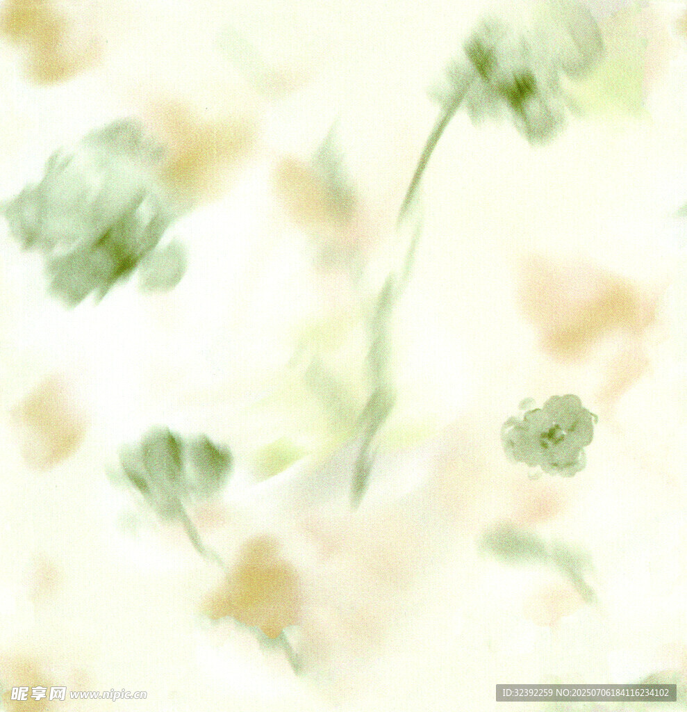 清新水彩风三叶草图案