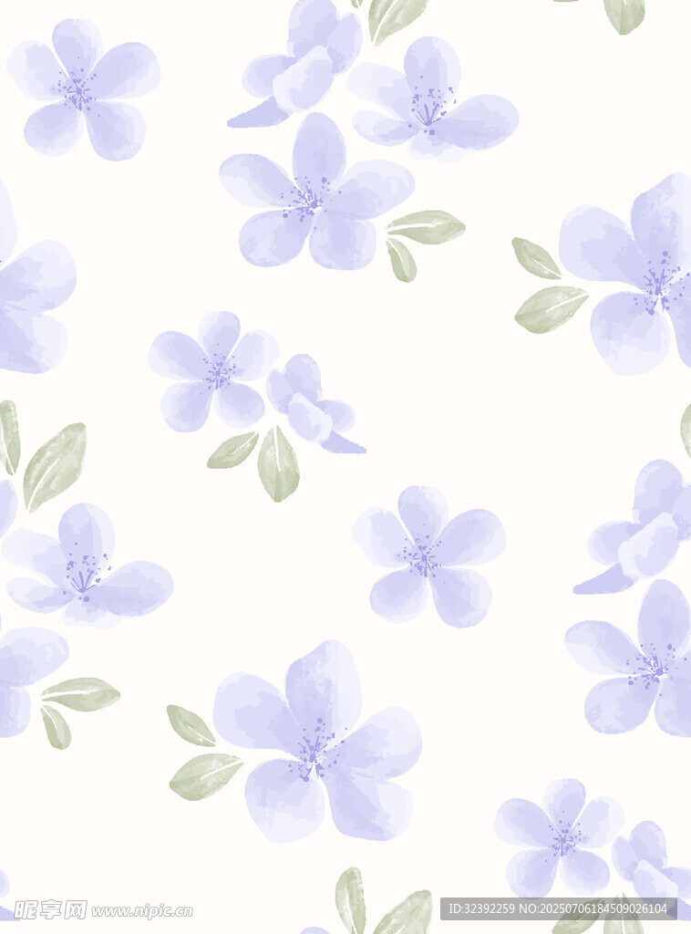 淡紫色花卉图案背景
