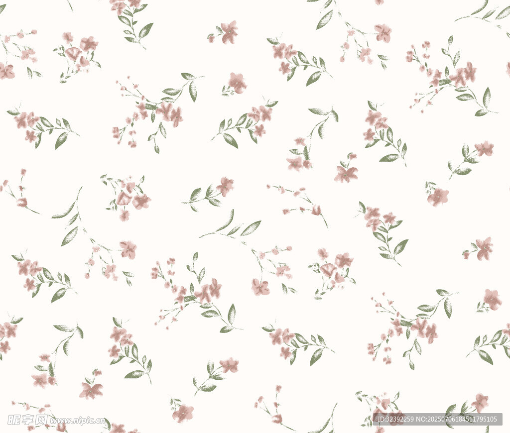 小碎花花卉图案背景图