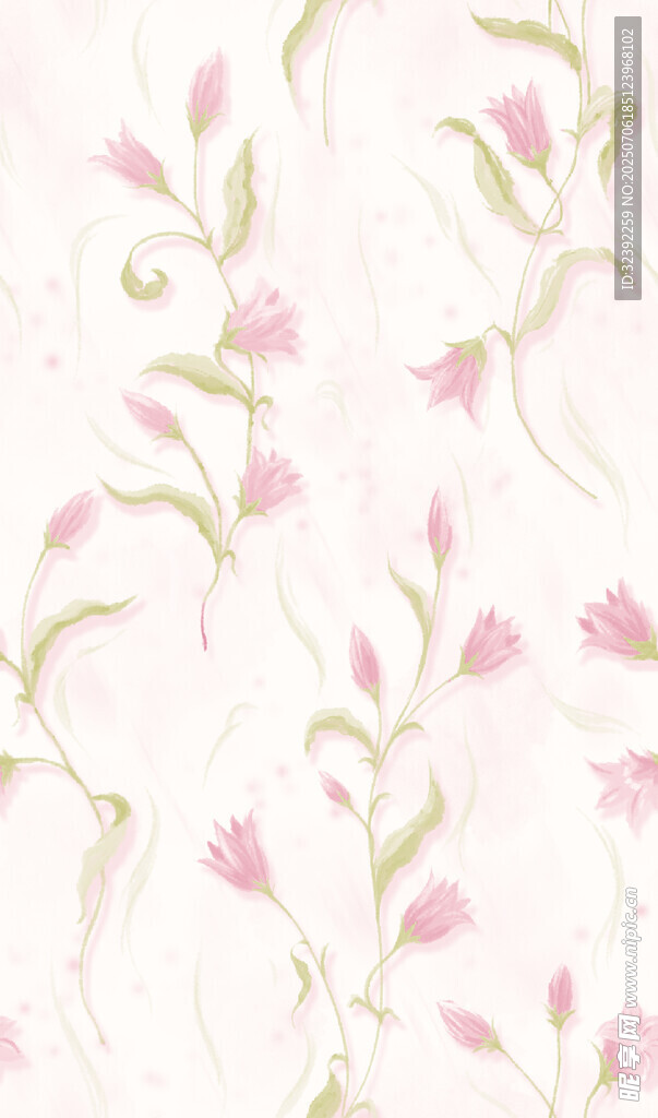 粉色花卉图案背景纹理