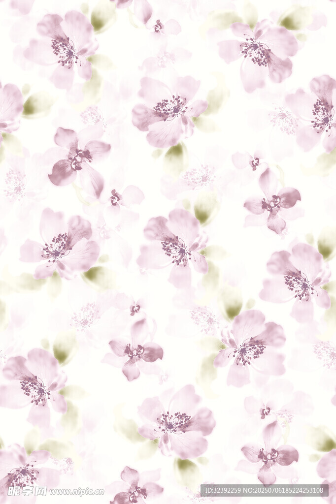 淡紫色花卉图案背景