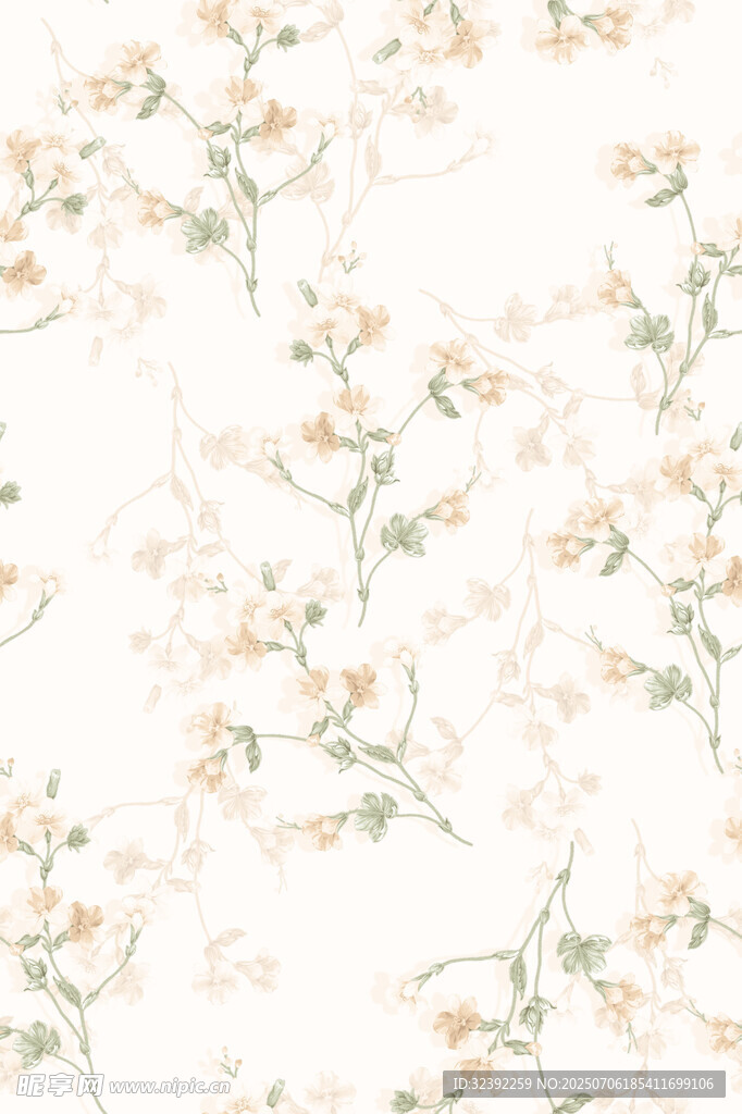 清新花卉图案背景