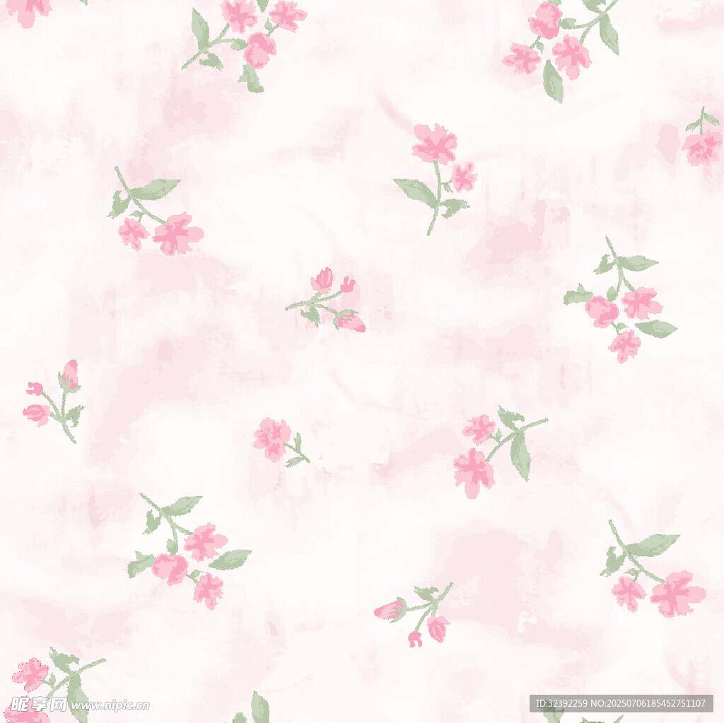 粉色花卉水彩纹理背景