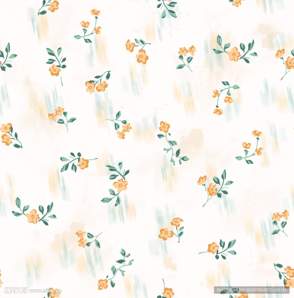 清新花卉图案背景