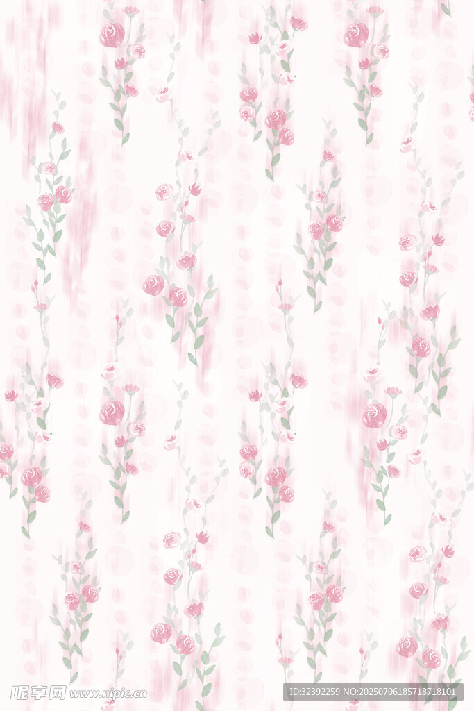 粉色花卉图案背景纹理