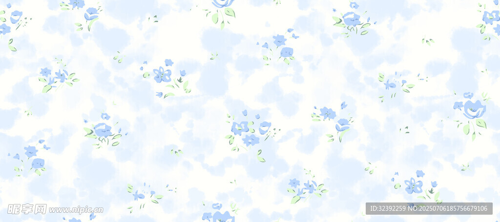 浅蓝色碎花图案背景
