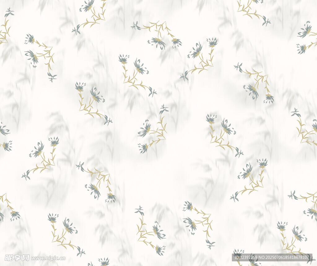 淡雅花卉图案背景纹理