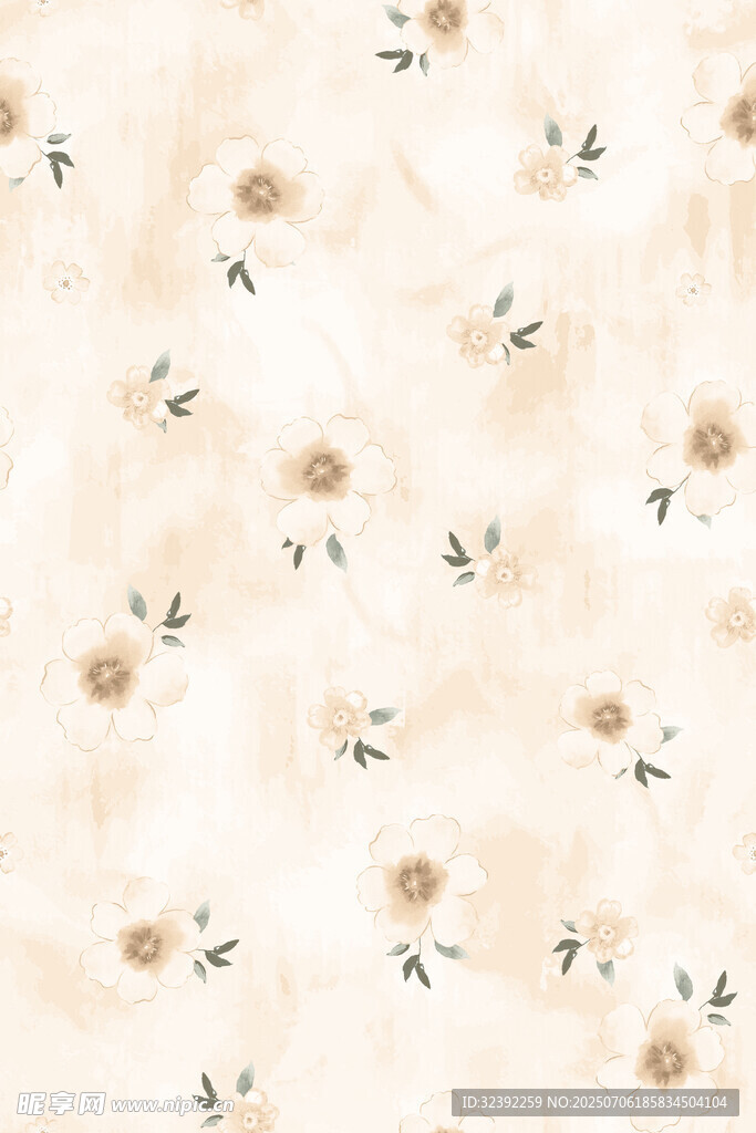 淡雅花卉图案背景