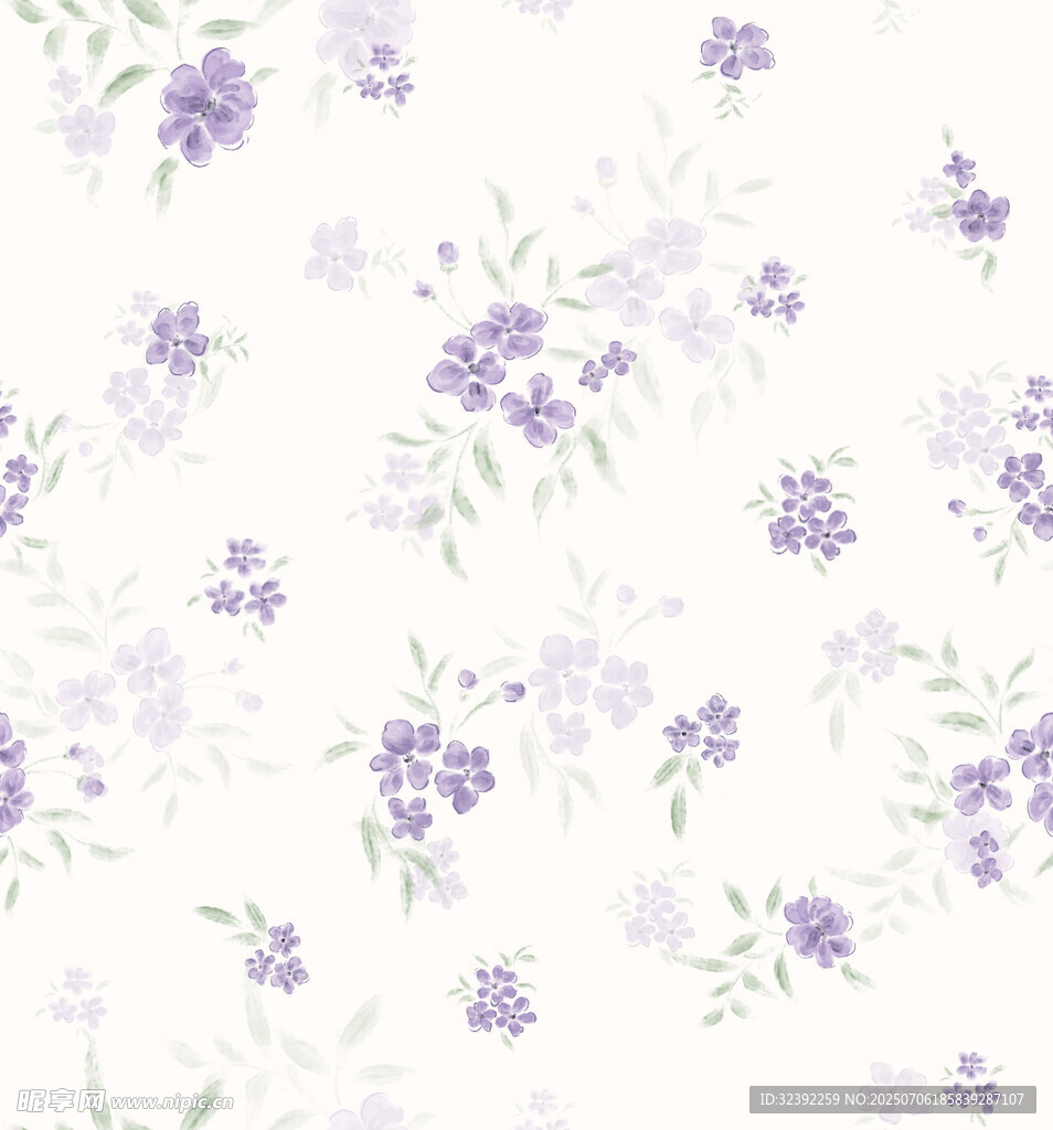 淡紫色碎花图案背景