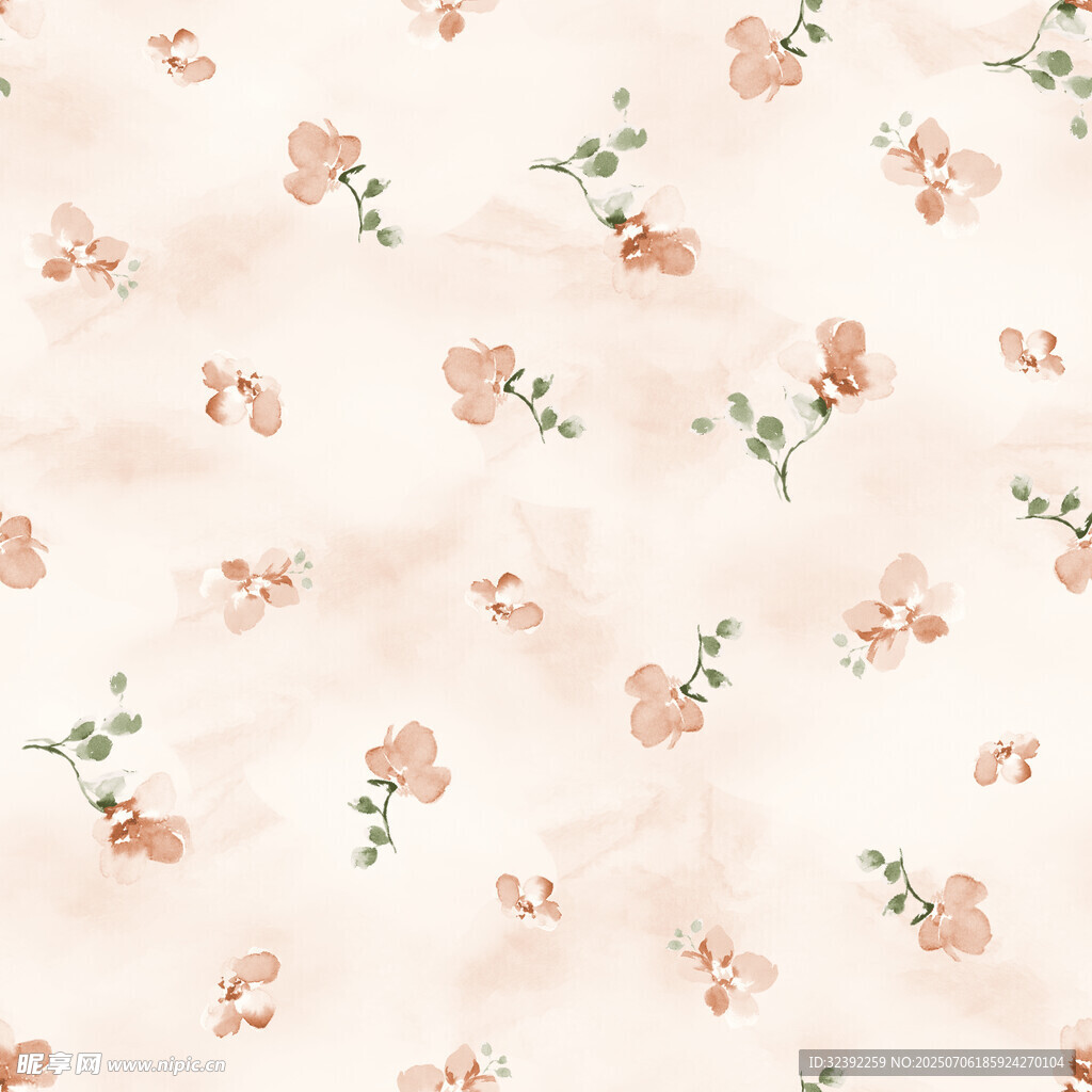 淡粉色花卉图案背景