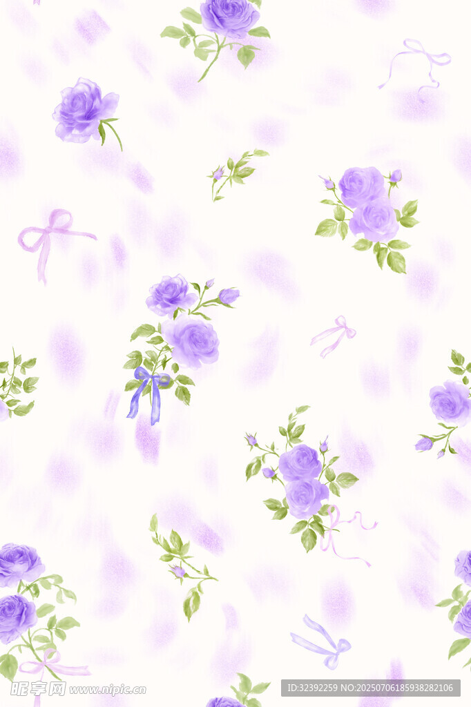淡紫色花卉图案背景
