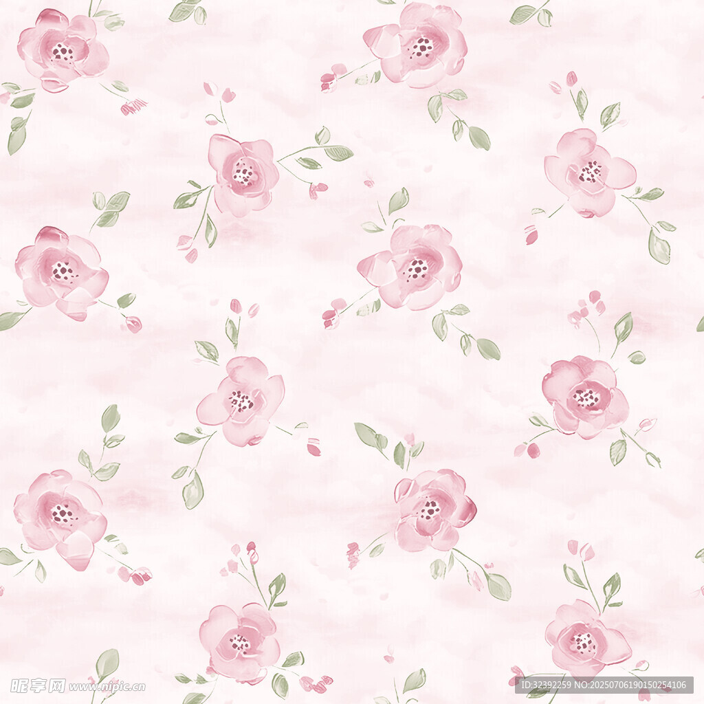 粉色玫瑰花卉图案背景