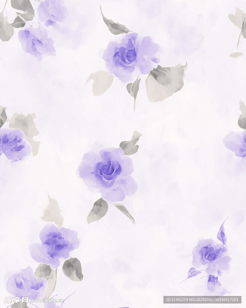 淡紫色花卉图案背景