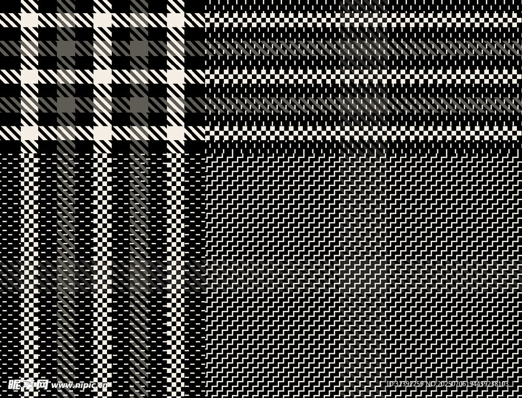 黑白格纹布料纹理图案