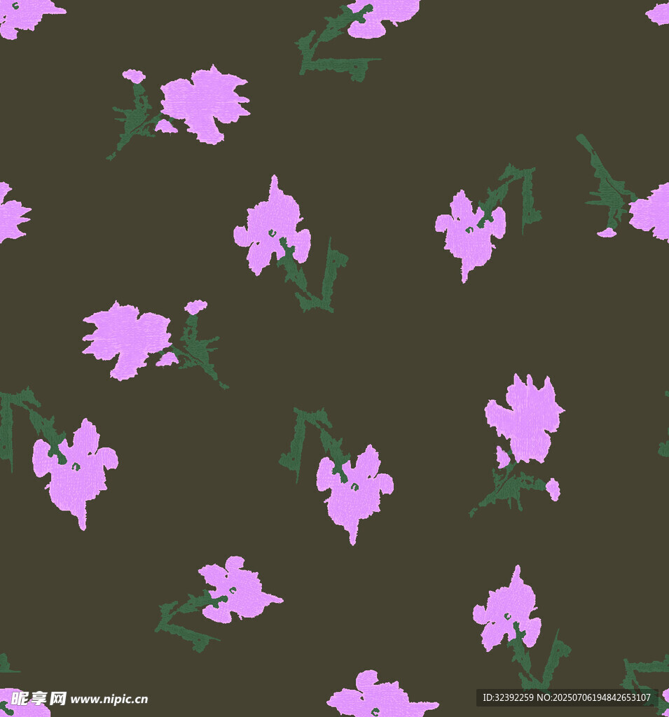 紫色花卉图案背景纹理